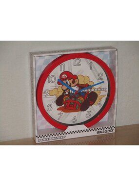 Mariokart Analog Battery Wall Clock Battery Operated Nintendo Large Numbers New